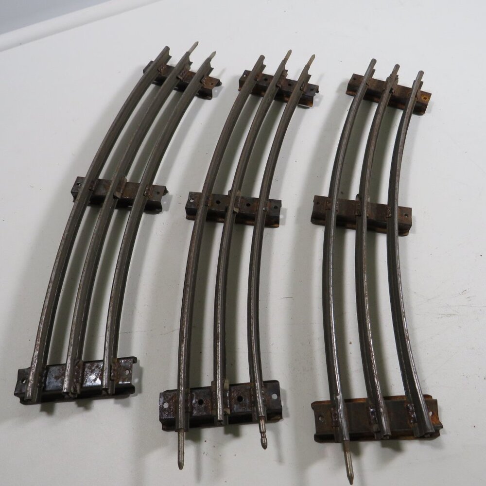 Pre-WWII 1930s Lionel Train Track #3 (3) pieces METAL railroad